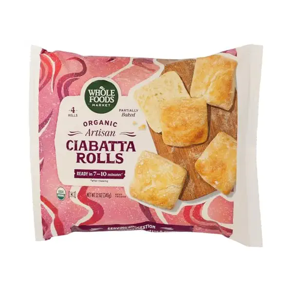 Organic Take & Bake Ciabatta Rolls, 12 OZ 1