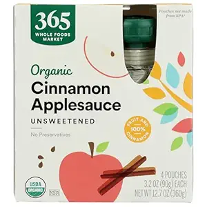 Organic Cinnamon Applesauce 4 Pack, 12.7 OZ