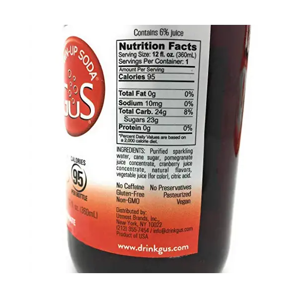 Dry Pomegranate Lightly Sweetened Soda (4 pk) 3