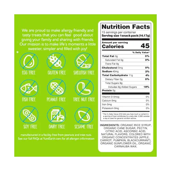 Organic Halloween Gummy Fruits, 7.5 OZ 2