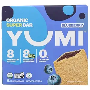 Organic Kids Blueberry Superfood Bar 5 Count, 1.2 OZ