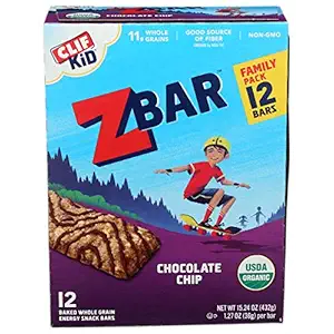 Organic Chocolate Chip Z Bars 12 Count, 15.24 OZ
