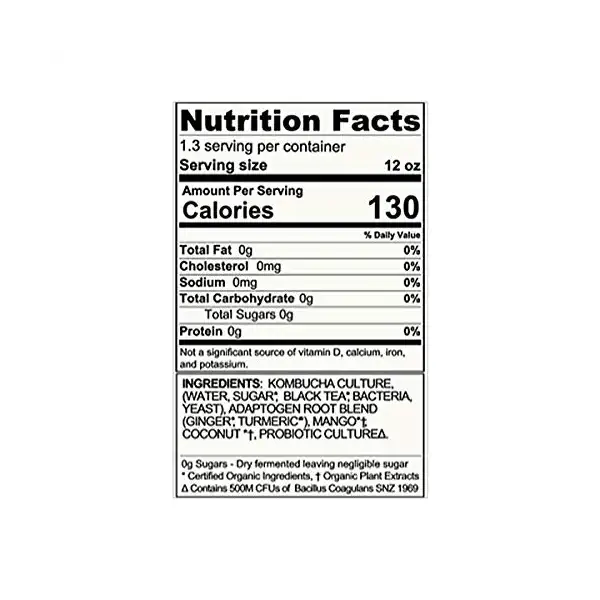 Mango Coconut Hard Kombucha 16fz Can Sgl, 16 FZ 5