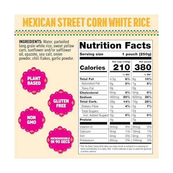 Mexican Street Corn White Rice, 8.8 OZ 2
