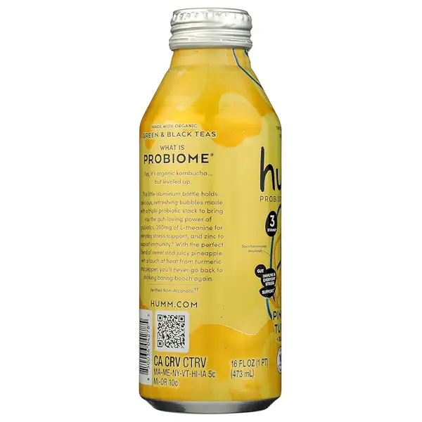 Organic Pnappl Trmeric Probiome Kombucha, 16 FZ 2