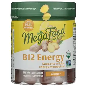 Organic Ginger B12 Energy Gummies, 70 CT
