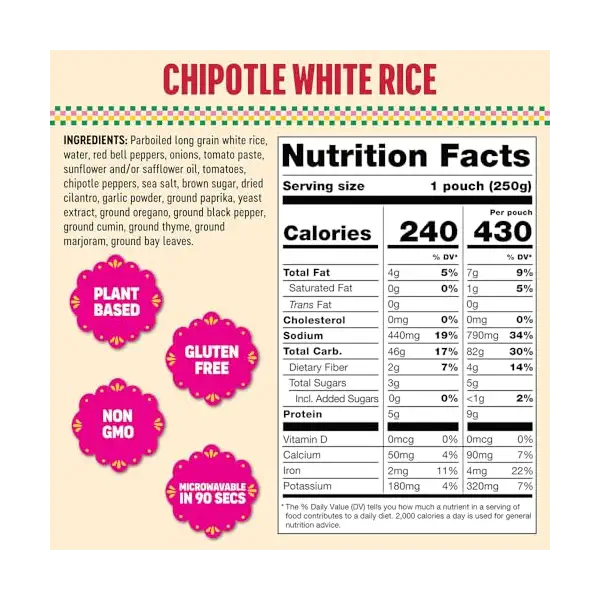 Chipotle White Rice, 8.8 OZ 2