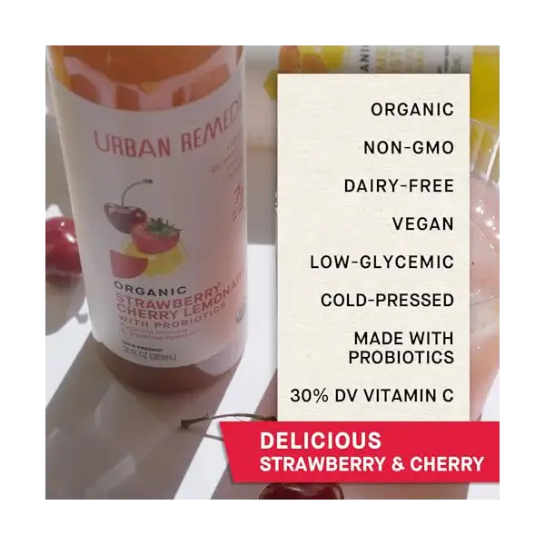 Organic Strawberry Cherry Lemonade, 12 FZ 3