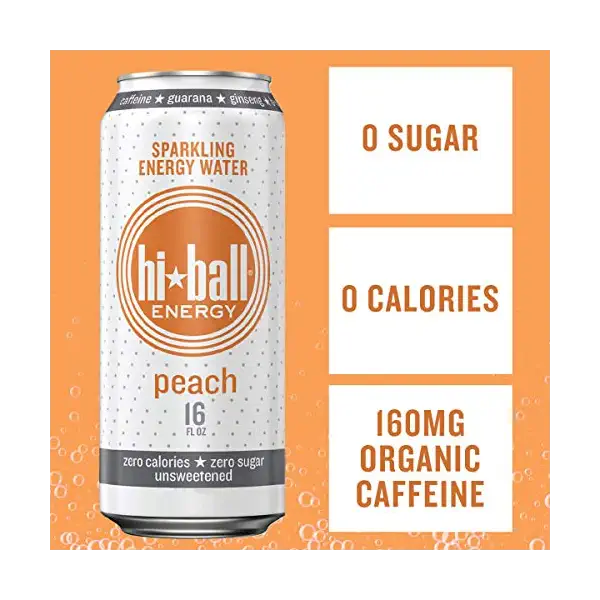 Peach Sparkling Energy Water Case, 16 FZ 4