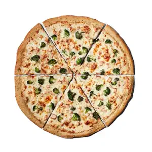 Broccoli Chicken Alfredo Pizza