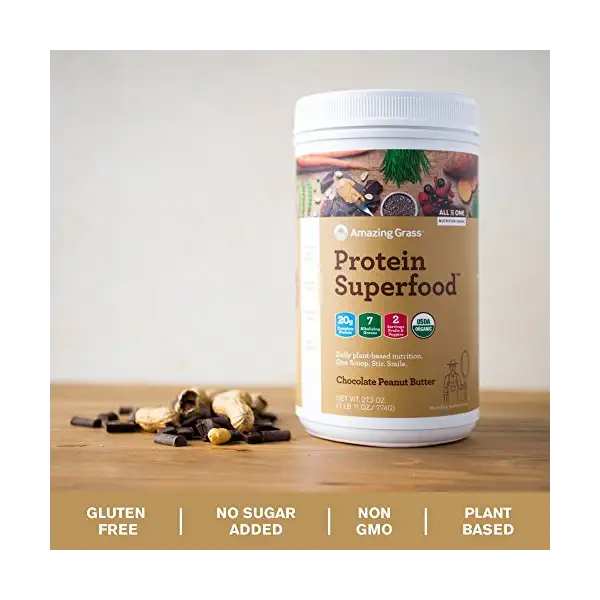 Organic Protein Superfood Peanut Butter Box Of 10 Packets Us, 1.55 OZ 2