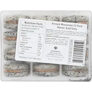 Earl Grey Macaron 12 Count, 7.7 OZ
