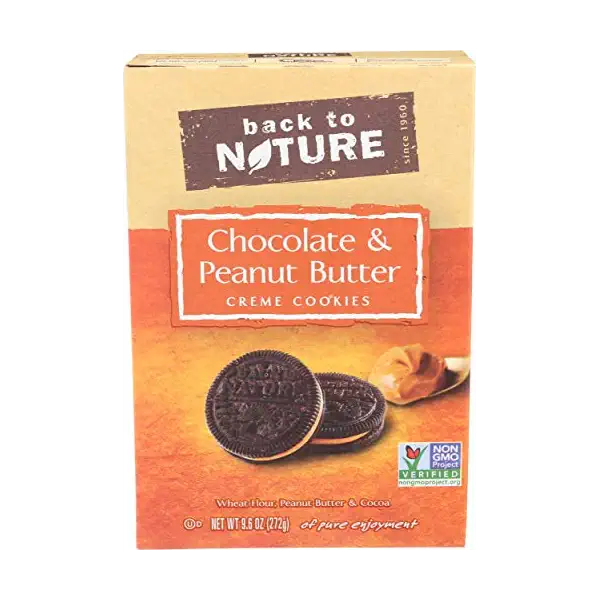 Chocolate & Peanut Butter Cream Sandwich Cookies, 9.6 OZ 1