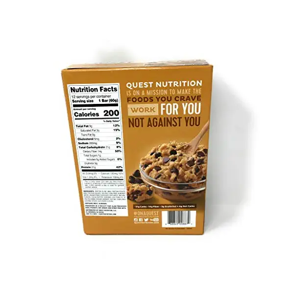 Chocolate Chip Cookie Dough Protein Bar 12 Pack, 2.12 OZ 2