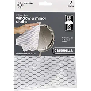 Microfiber Glass Cloth White, 1 EA