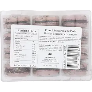 Blueberry Lavender Macaron 12 Count, 7.7 OZ