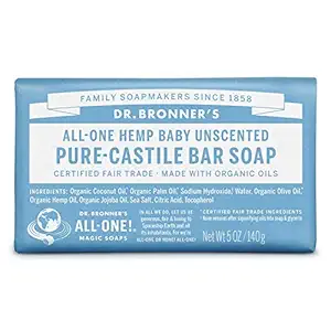 Castile Baby Unscented Bar Soap, 5 OZ