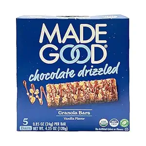 Organic Vanilla Chocolate Drizzled Granola Bars, 24 GR