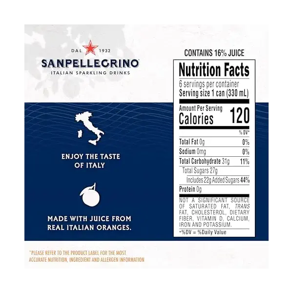 Aranciata Sparkling Drink 6 Pack, 11.15 FZ 4