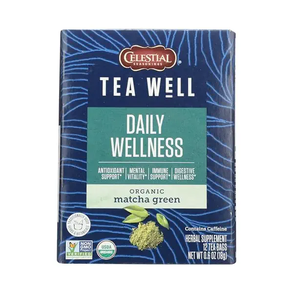 Organic Matcha Green Daily Wellness Tea Well, 12 CT 1