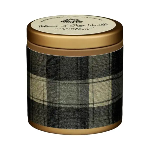 Tobacco & Cozy Vanilla Tin Candle, 3 OZ 4