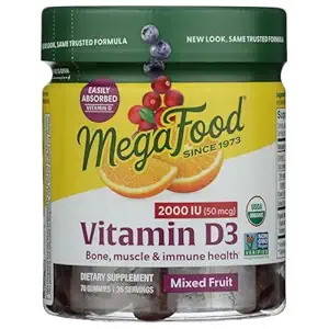Organic Mixed Fruit D3 Immune Support Gummies, 70 CT