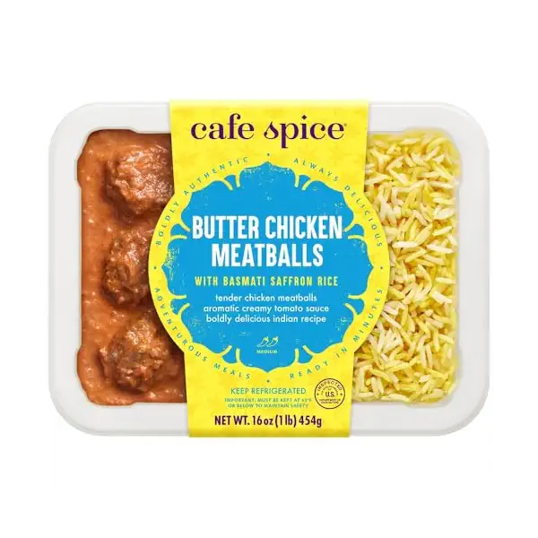 Butter Chicken Meatballs with Saffron Rice, 16 OZ 1