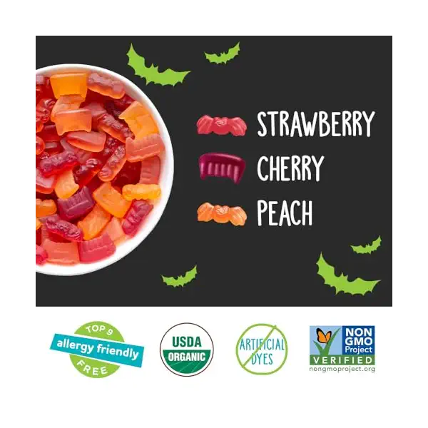 Organic Halloween Gummy Fruits, 7.5 OZ 3