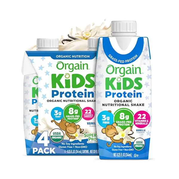 Organic Kids Vanilla Nutrition Protein Shake 4pk, 8.25 FZ 1