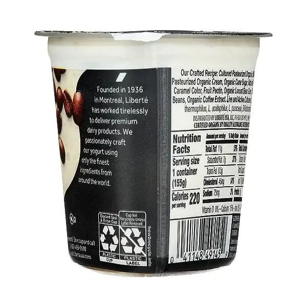 Organic Coffee Bean Yogurt, 5.5 OZ 2