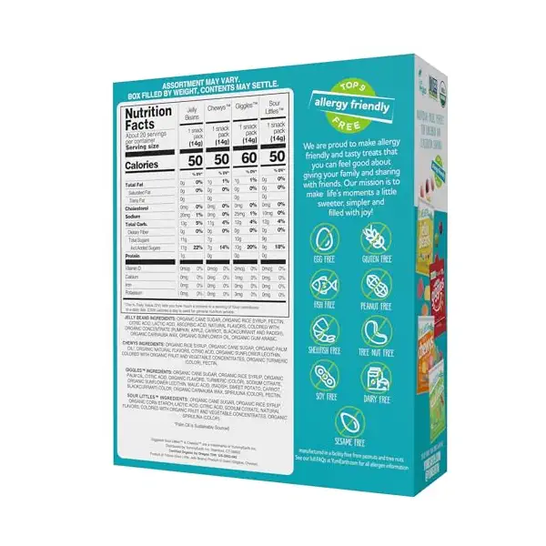 Organic Candies Variety Box 20ct, 10 OZ 6