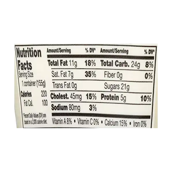 Organic Whole Milk Vanilla Yogurt, 5.5 OZ 3