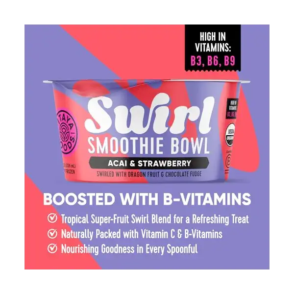 Organic Strawberry Acai Swirl Bowl, 6 OZ 3