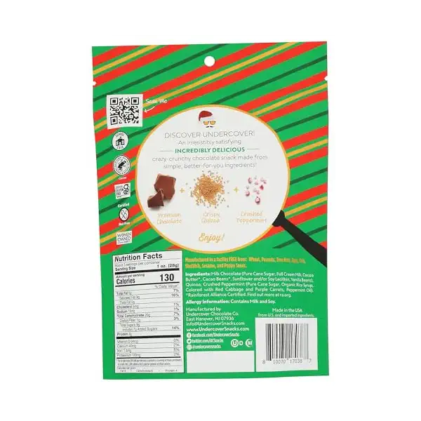 Milk Chocolate Peppermint Quinoa Crisps, 3 OZ 2