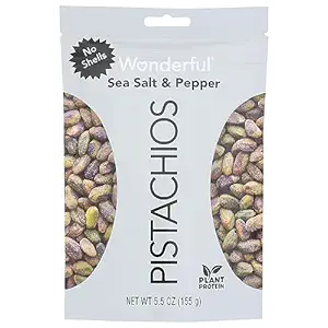 Sea Salt & Pepper No Shells Pistachios, 5.5 OZ