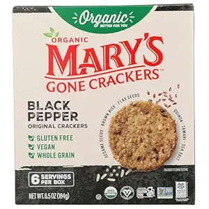 Organic Black Pepper Crackers, 6.5 OZ