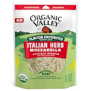 Organic Italian Herb Shredded Mozzarella, 6 OZ