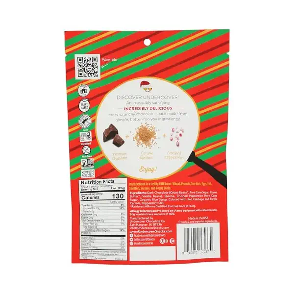 Dark Chocolate Peppermint Quinoa Crisps, 3 OZ 2