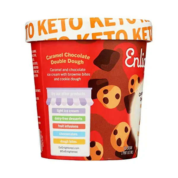 Caramel Chocolate Double Dough Keto Ice Cream, 1 PT 6