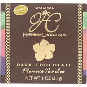 Large Plumeria Dark Chocolate, 1 OZ