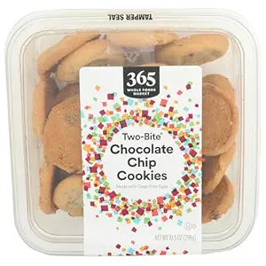 365 by Whole Foods Market, Two Bite Chocolate Chip Cookies, 10.5 Ounce
