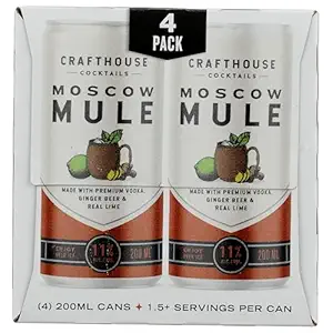 Moscow Mule Vodka Cocktail 4pk, 200 ML