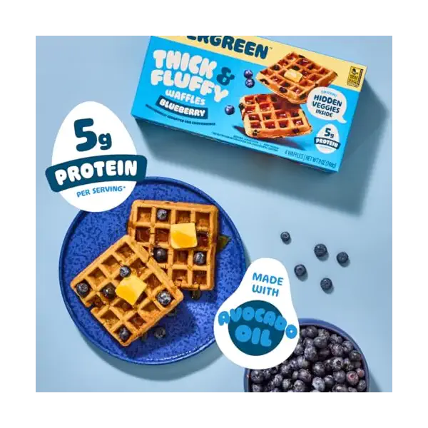 Thick & Fluffy Blueberry Waffles 2