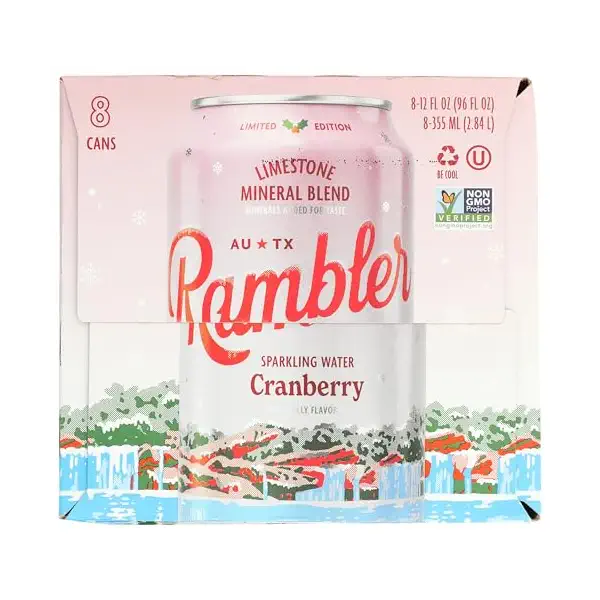 Cranberry Sparkling Water 8pk, 12 FZ 3