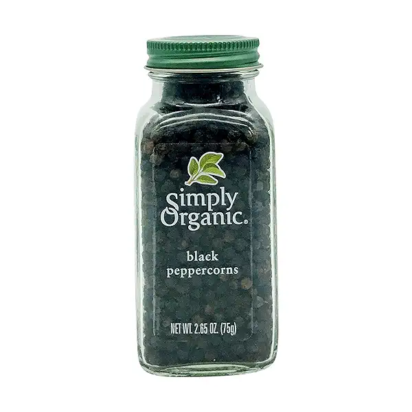 Organic Black Peppercorns, 2.65 oz 1