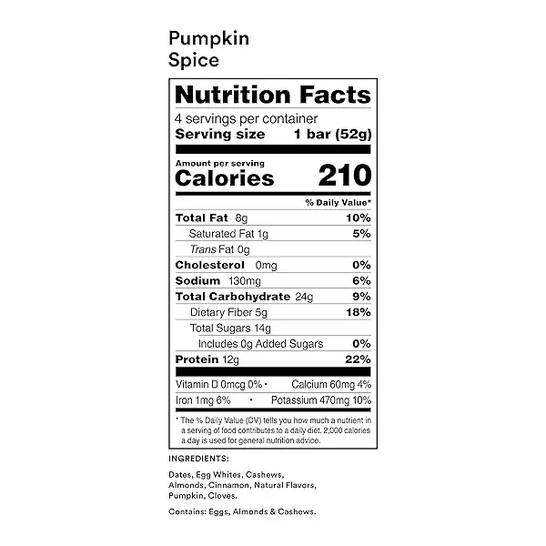 Pumpkin Spice Protein Bars 12 Count 2