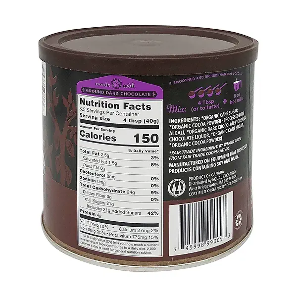 Organic Dark Hot Chocolate, 12 oz 2