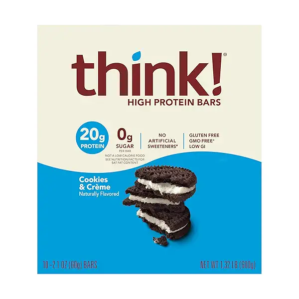 High Protein Bar Cookies And Crème 10pk, 1.32 lb 1