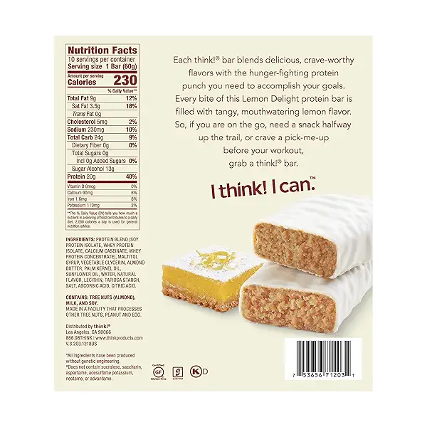 High Protein Bar Lemon Delight 10pk, 1.32 lb 2