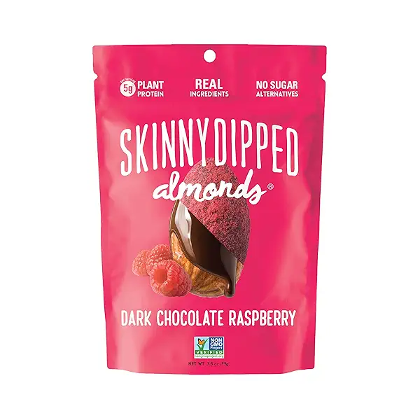 Dark Chocolate Raspberry Dipped Almonds, 3.5 oz at Whole Foods Market